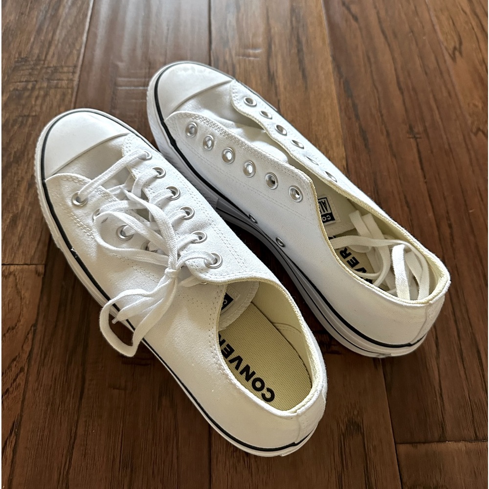 white platform converse never worn
